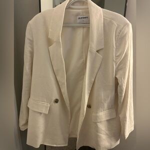 Cream Linen Blazer